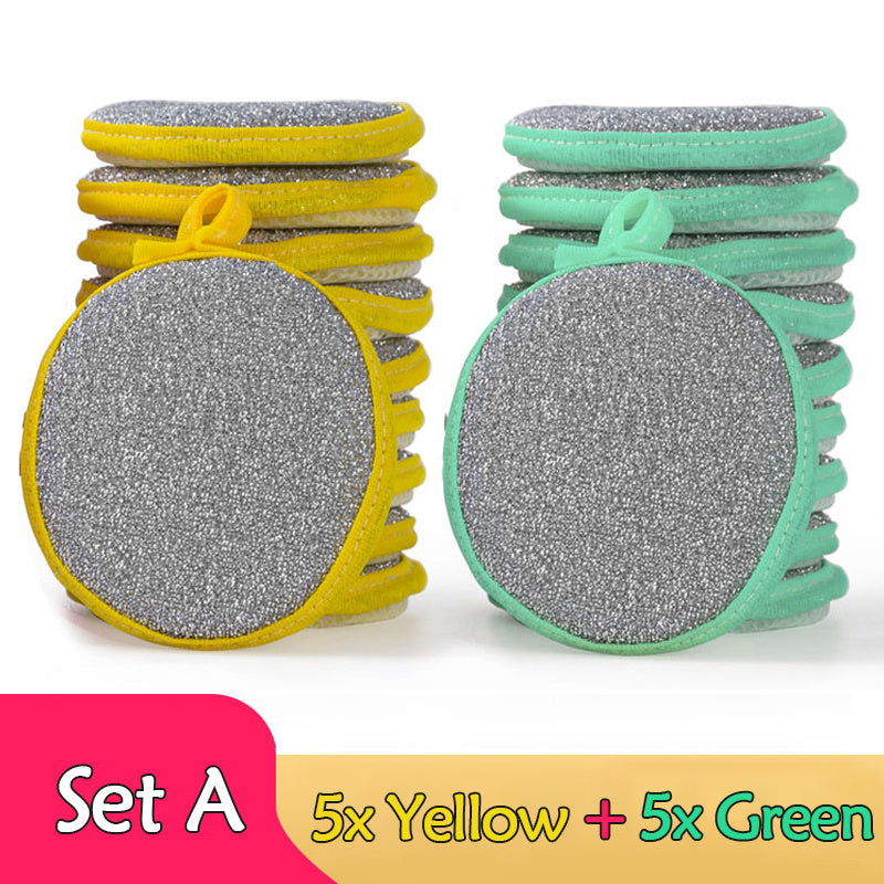 5 or 10pcs Double Side Household Cleaning Sponge