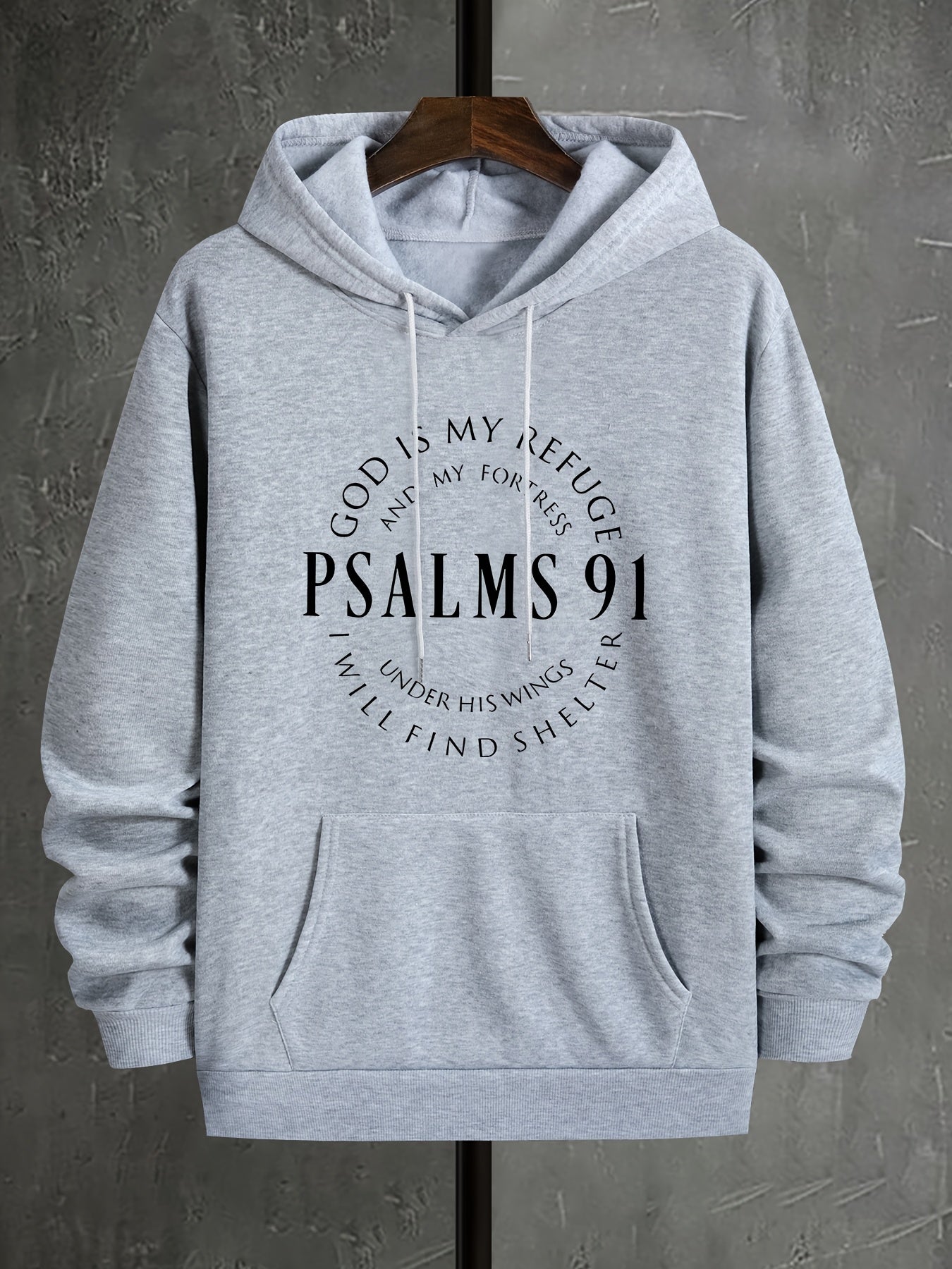 Psalms 91 Relief Motif Apparel Inspirational Hoodie