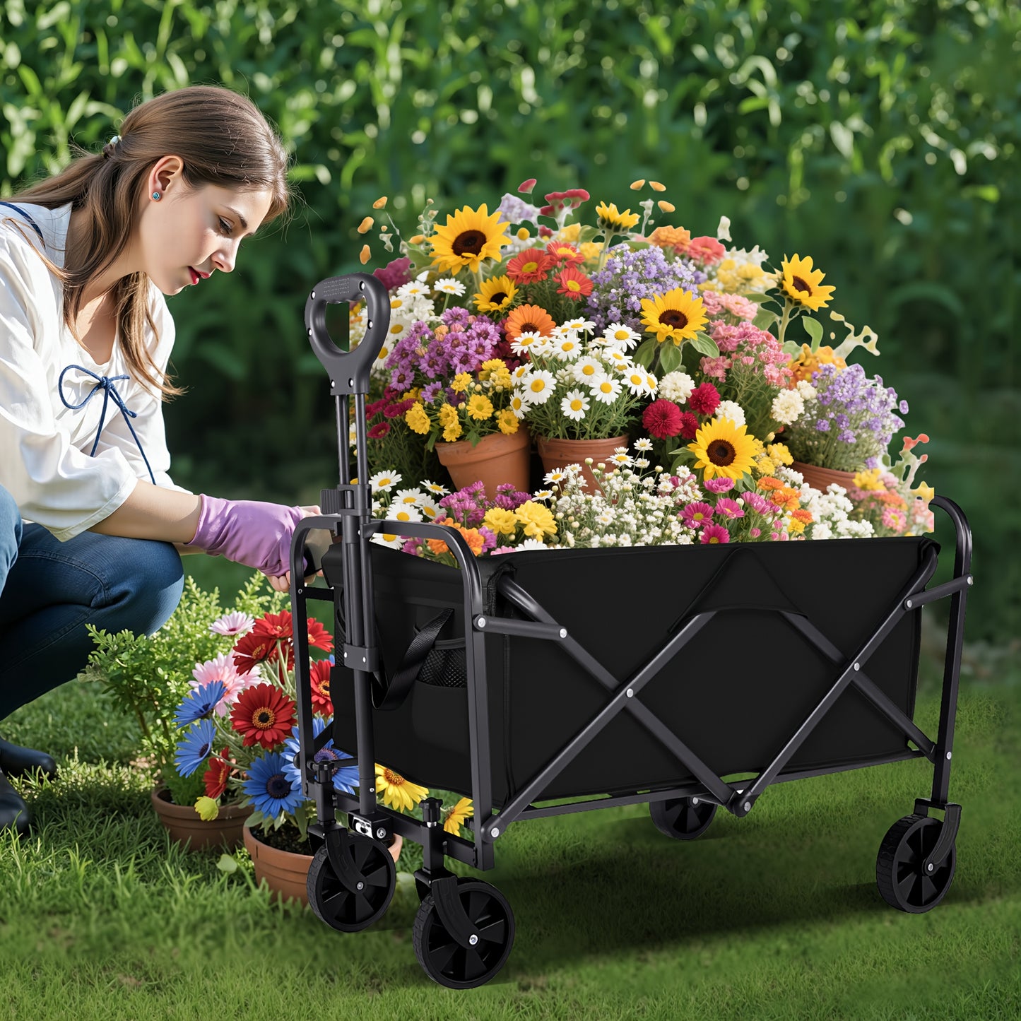 220/450/680 lb Capacity Heavy-Duty All-Terrain Folding Cart -