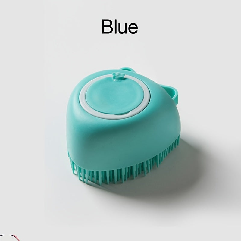 Soft Dog Bath Brush with Detachable Head & Soft Bristles