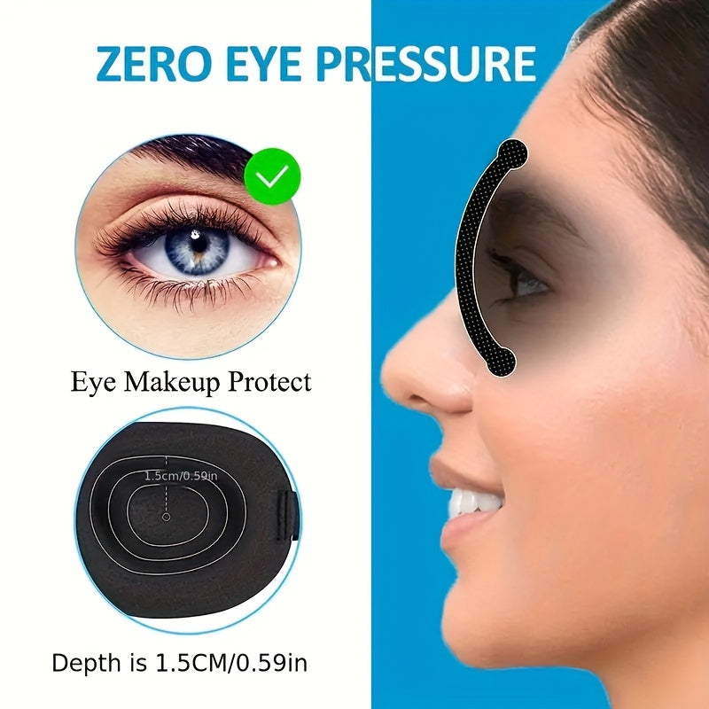 1/3/5/10 Pack Pure Black 3D Contoured Eye Mask