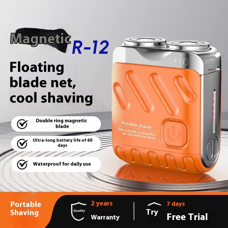 Portable Rotary Dual Ring Electric Shaver