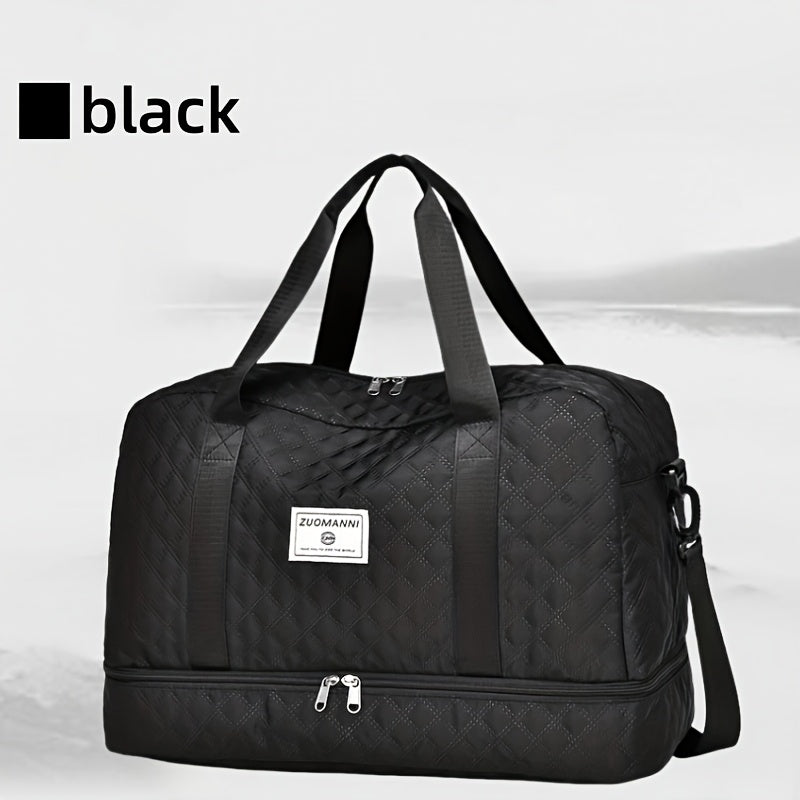 Large Capacity Lightweight Travel Tote Bag with Dry/Wet Separation