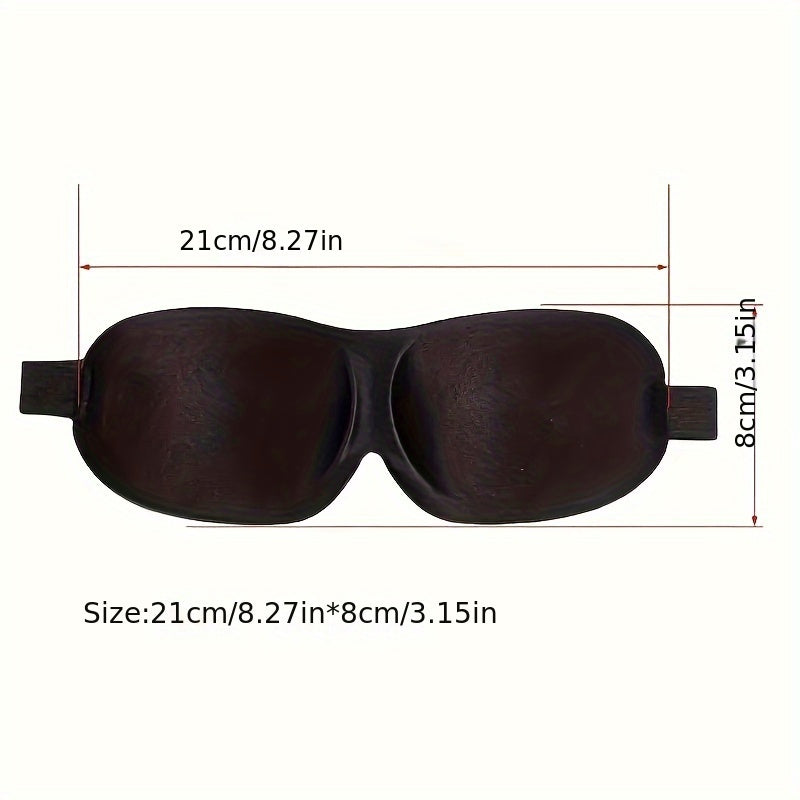 1/3/5/10 Pack Pure Black 3D Contoured Eye Mask