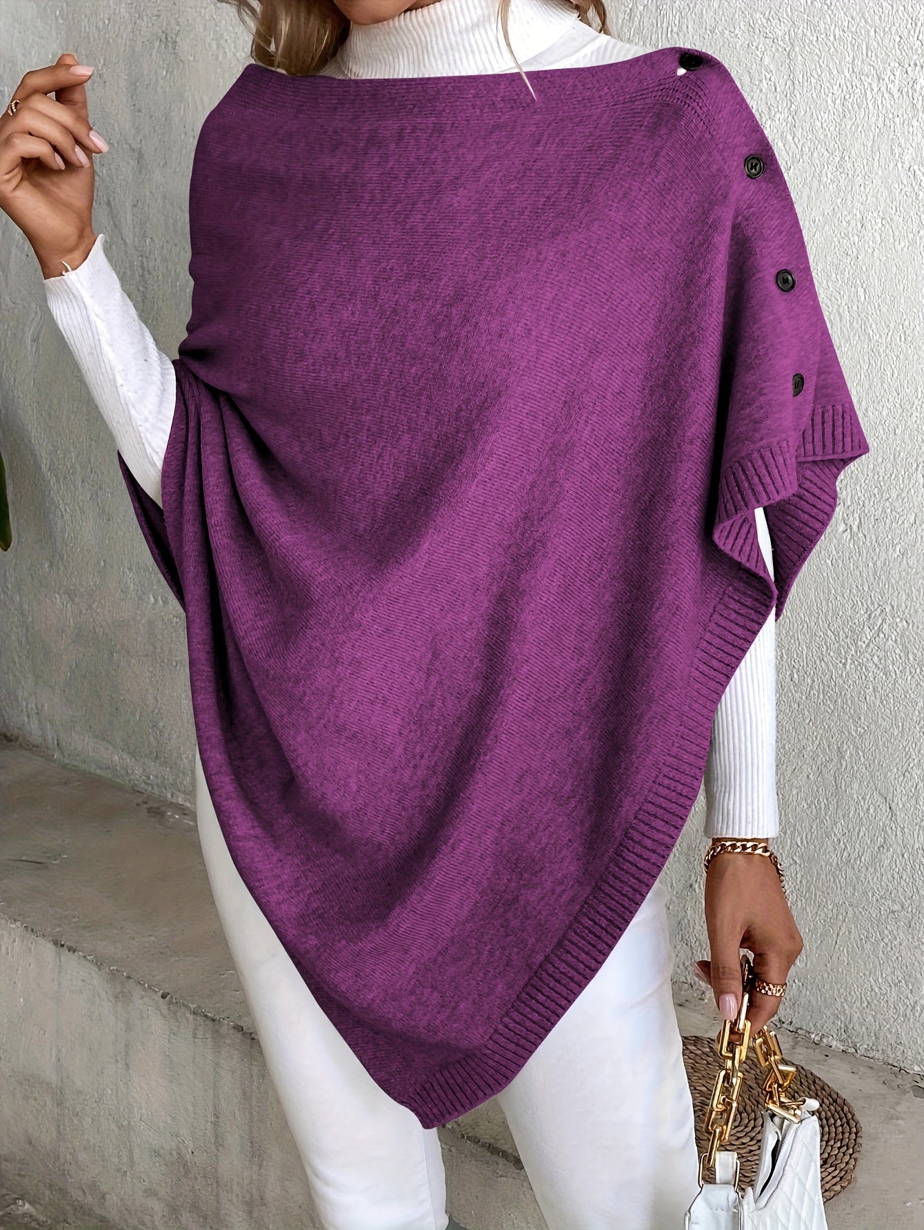 Elegant Stylish Solid Color with Buttons