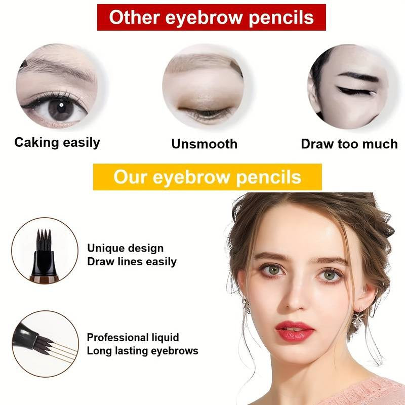 1pc Microblading Eyebrow Pencil with a Micro-Fork Tip Applicator