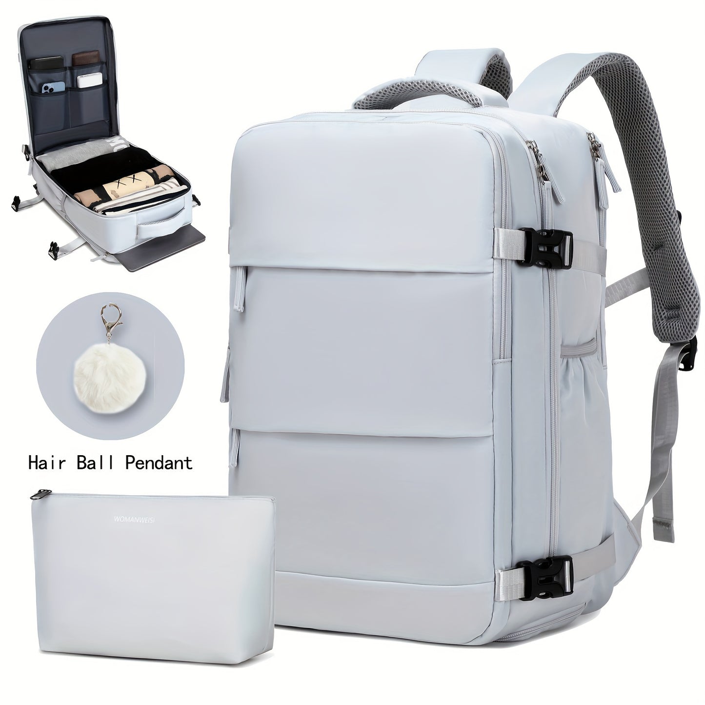 Airline-Approved 15" Laptop Travel Backpack for Women