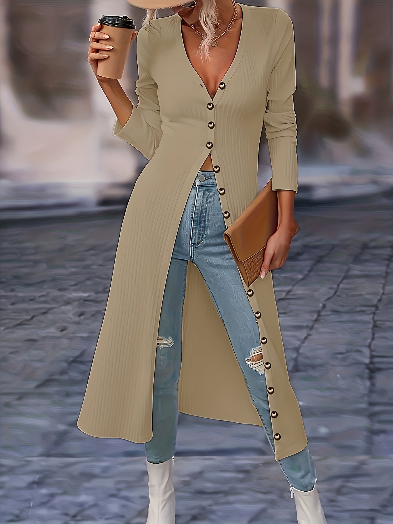 Minimalist Elegant Long Cardigan