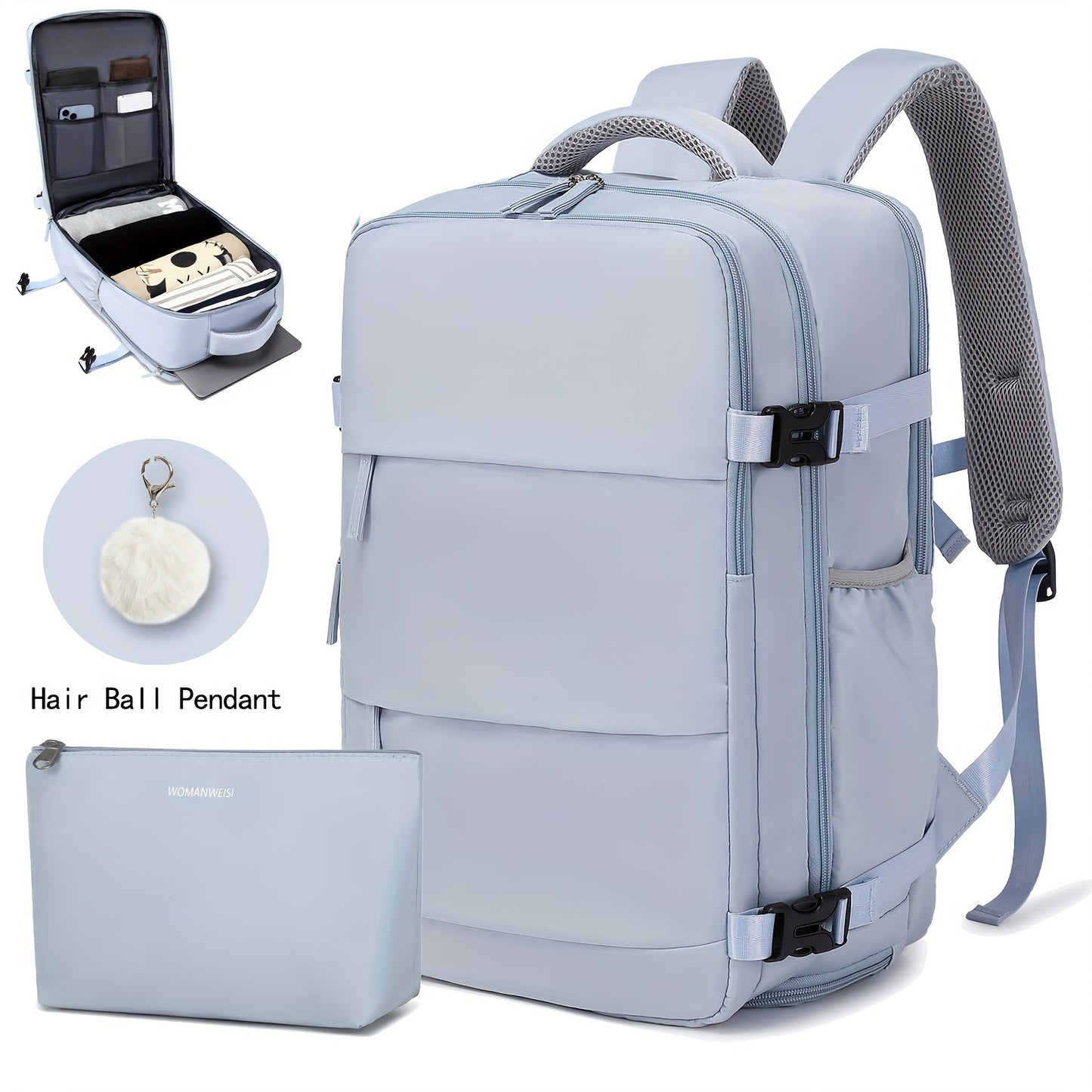 Airline-Approved 15" Laptop Travel Backpack for Women