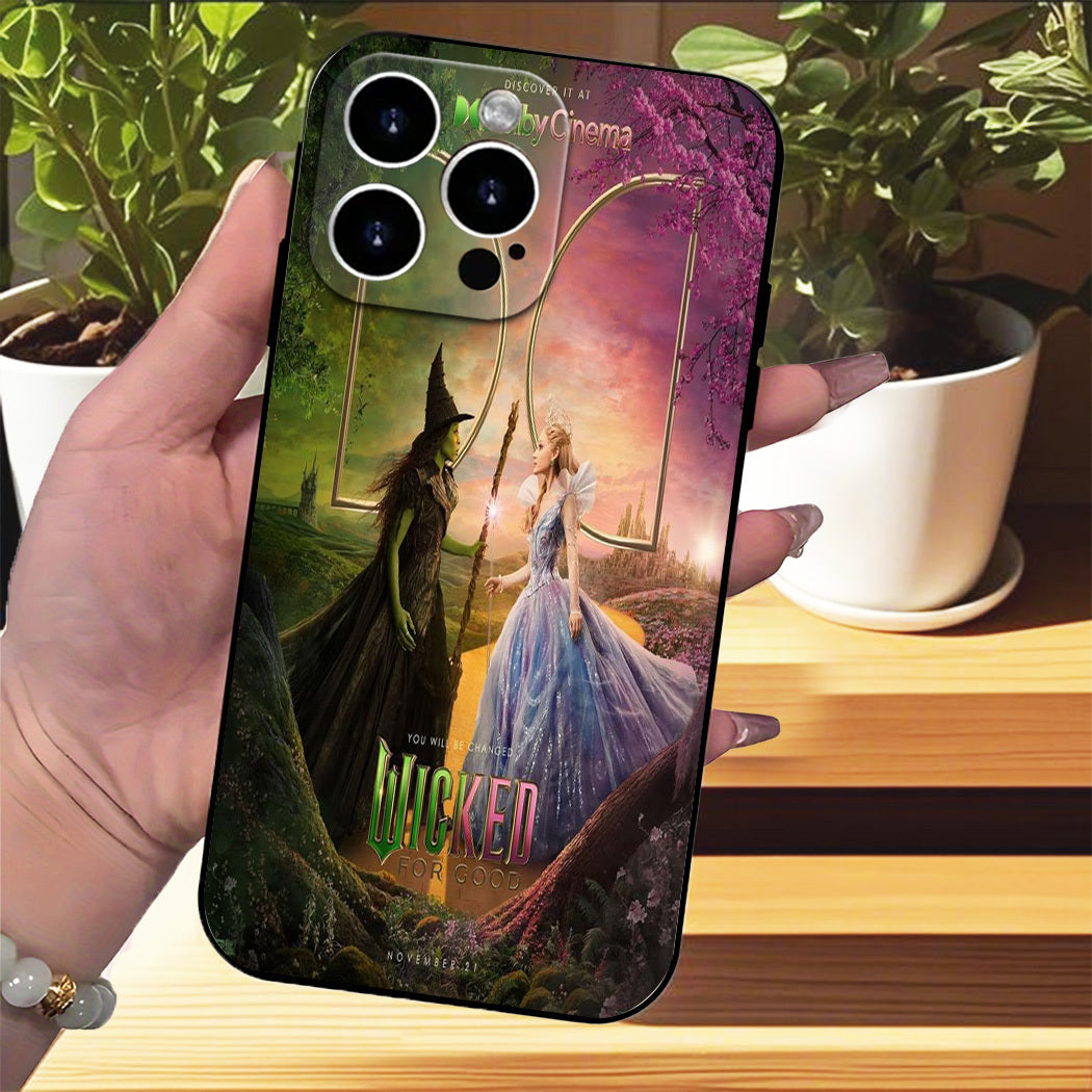 1pc Wicked TPU White And Black Phone Case, Compatible with for iphone 11/12/13/14/15/16/17 Pro Max