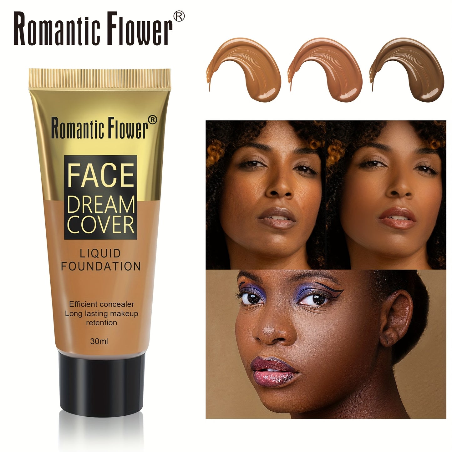 Romantic Flower Full Coverage Liquid Foundation