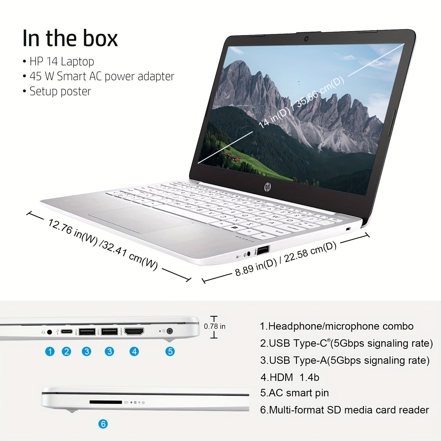 HP 2024 Newest 14" Laptop for Student And Business