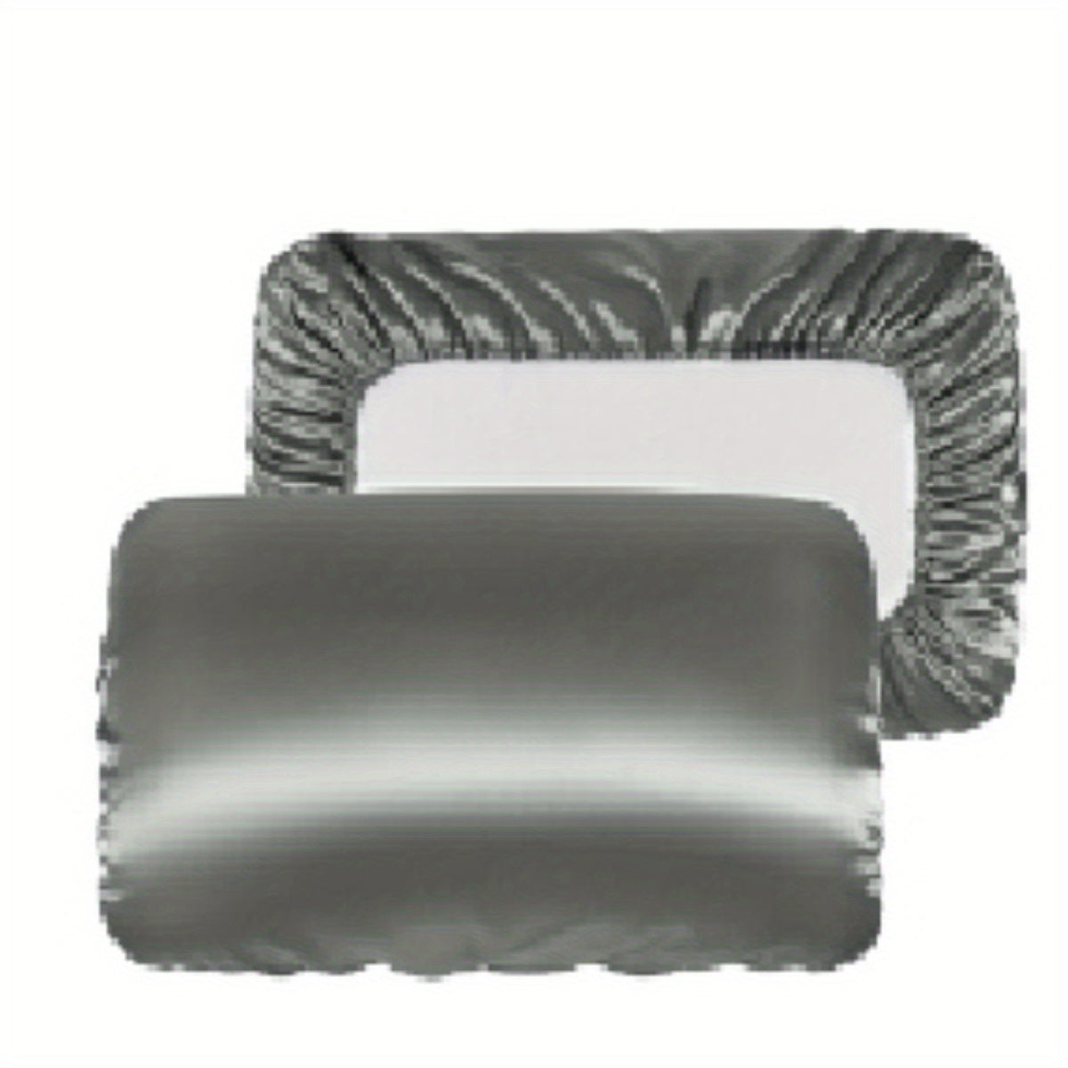2pcs Soft And Breathable Satin Pillowcase With Elastic Cord