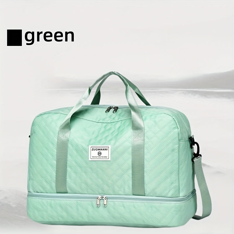 Large Capacity Lightweight Travel Tote Bag with Dry/Wet Separation