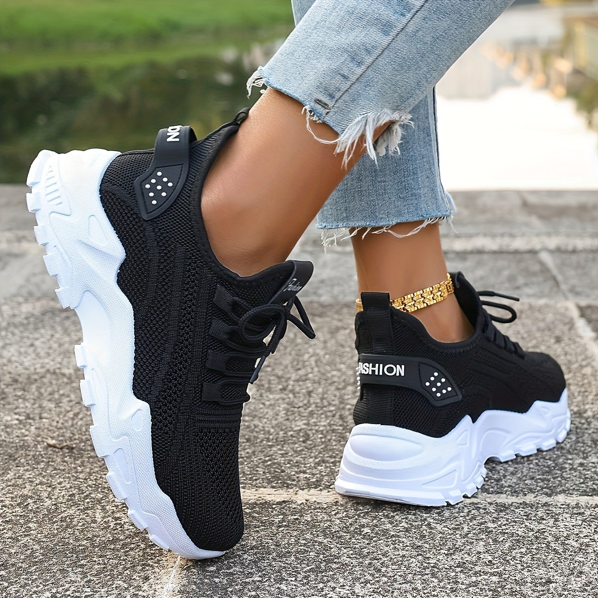 Women's Breathable Knit Running Shoes