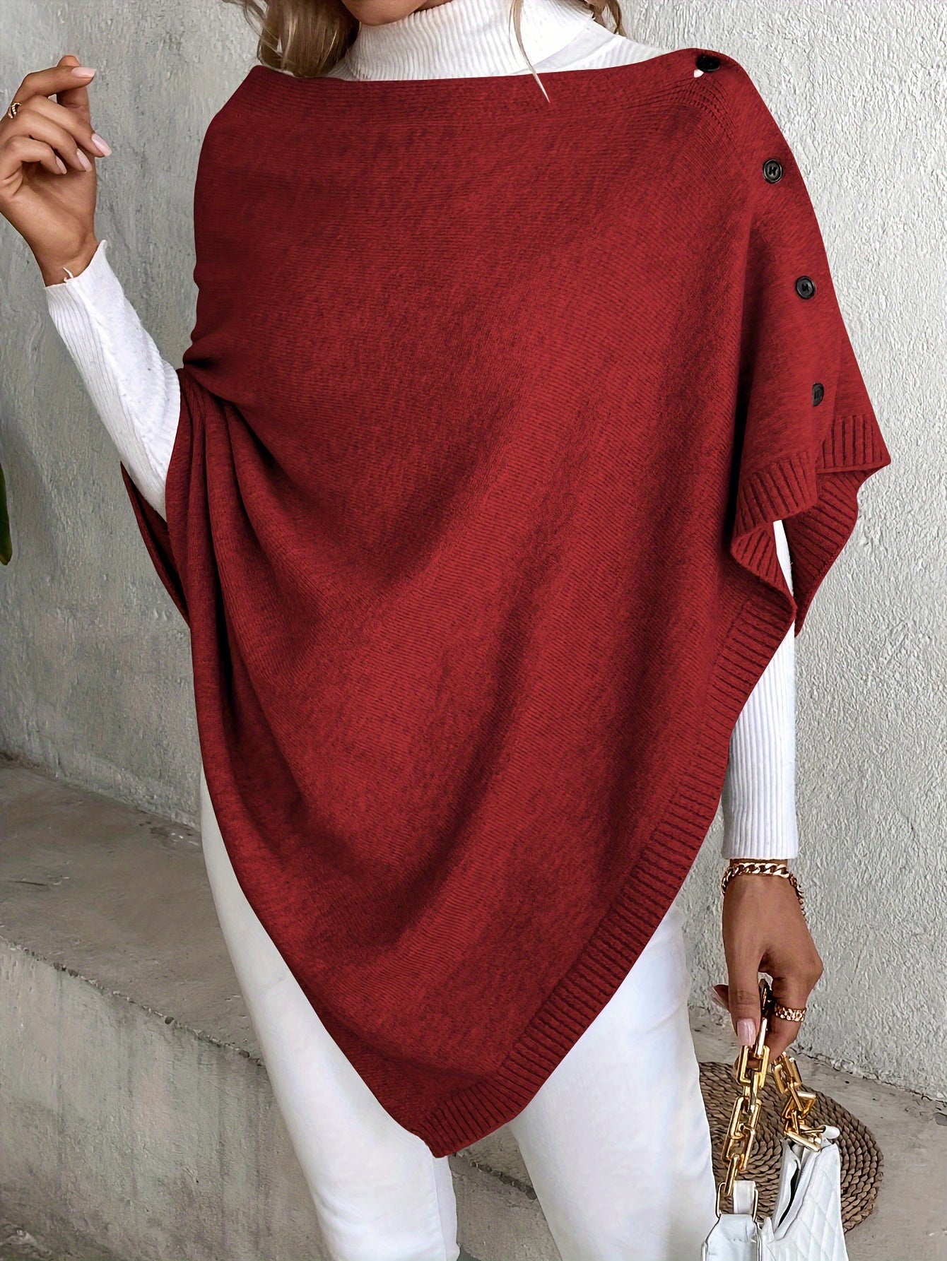 Elegant Stylish Solid Color with Buttons
