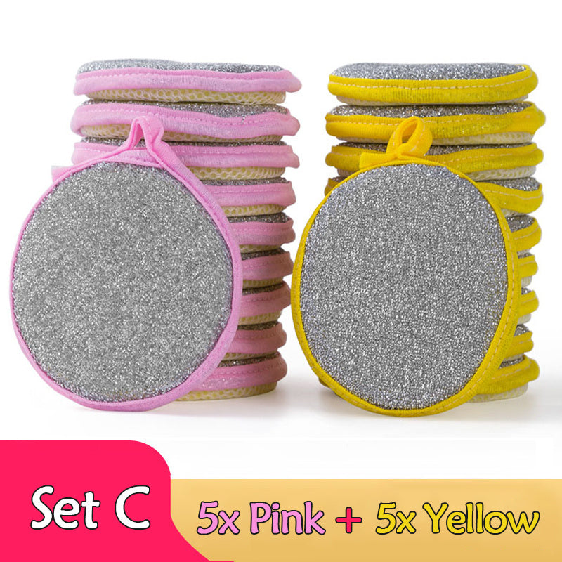 5 or 10pcs Double Side Household Cleaning Sponge