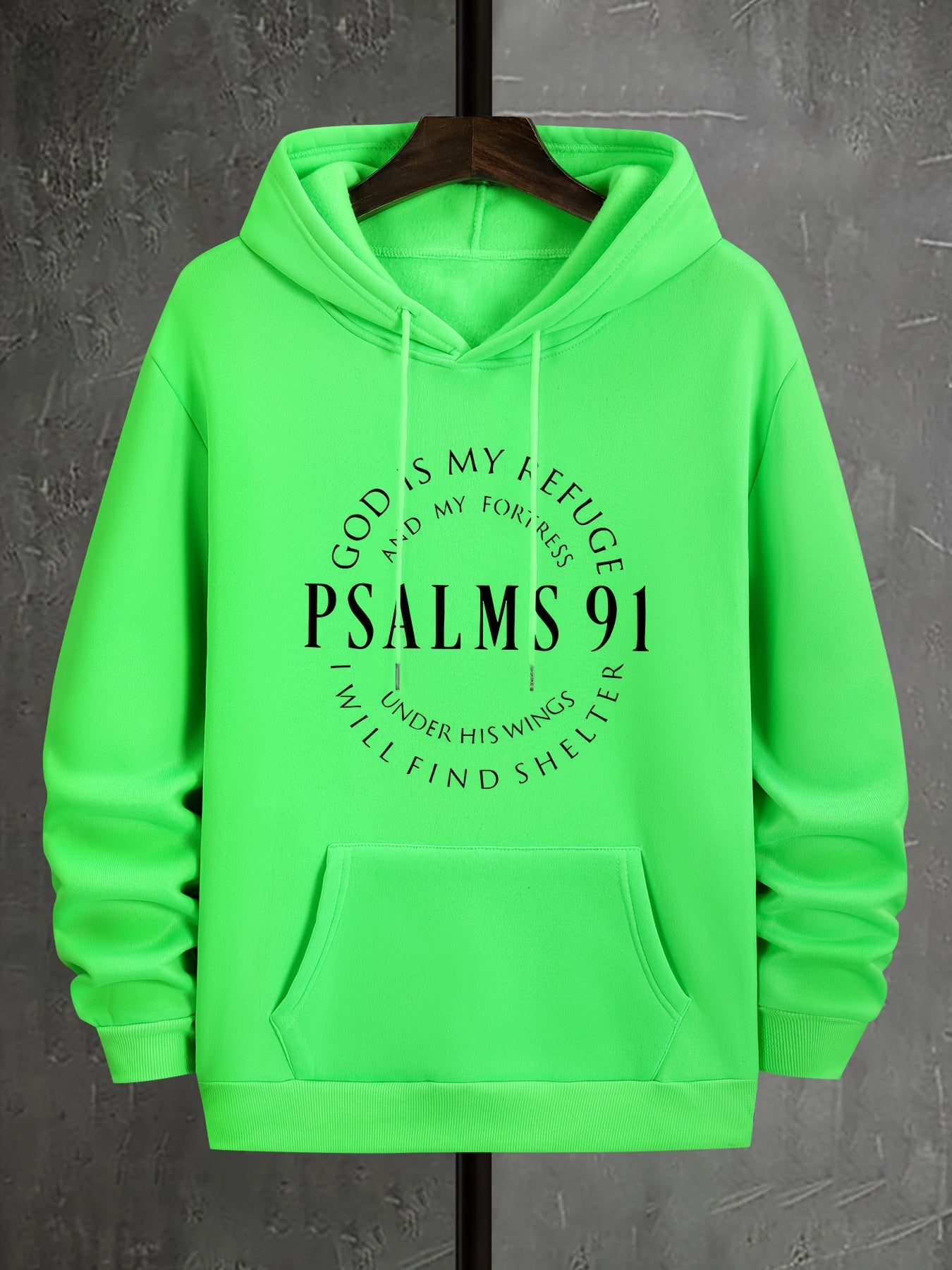 Psalms 91 Relief Motif Apparel Inspirational Hoodie