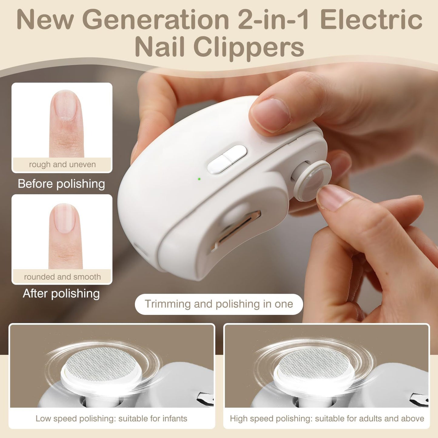 2-in-1 Electric Nail Scissors