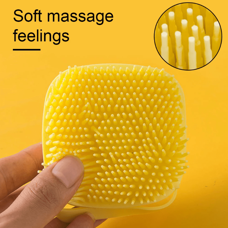 Soft Dog Bath Brush with Detachable Head & Soft Bristles