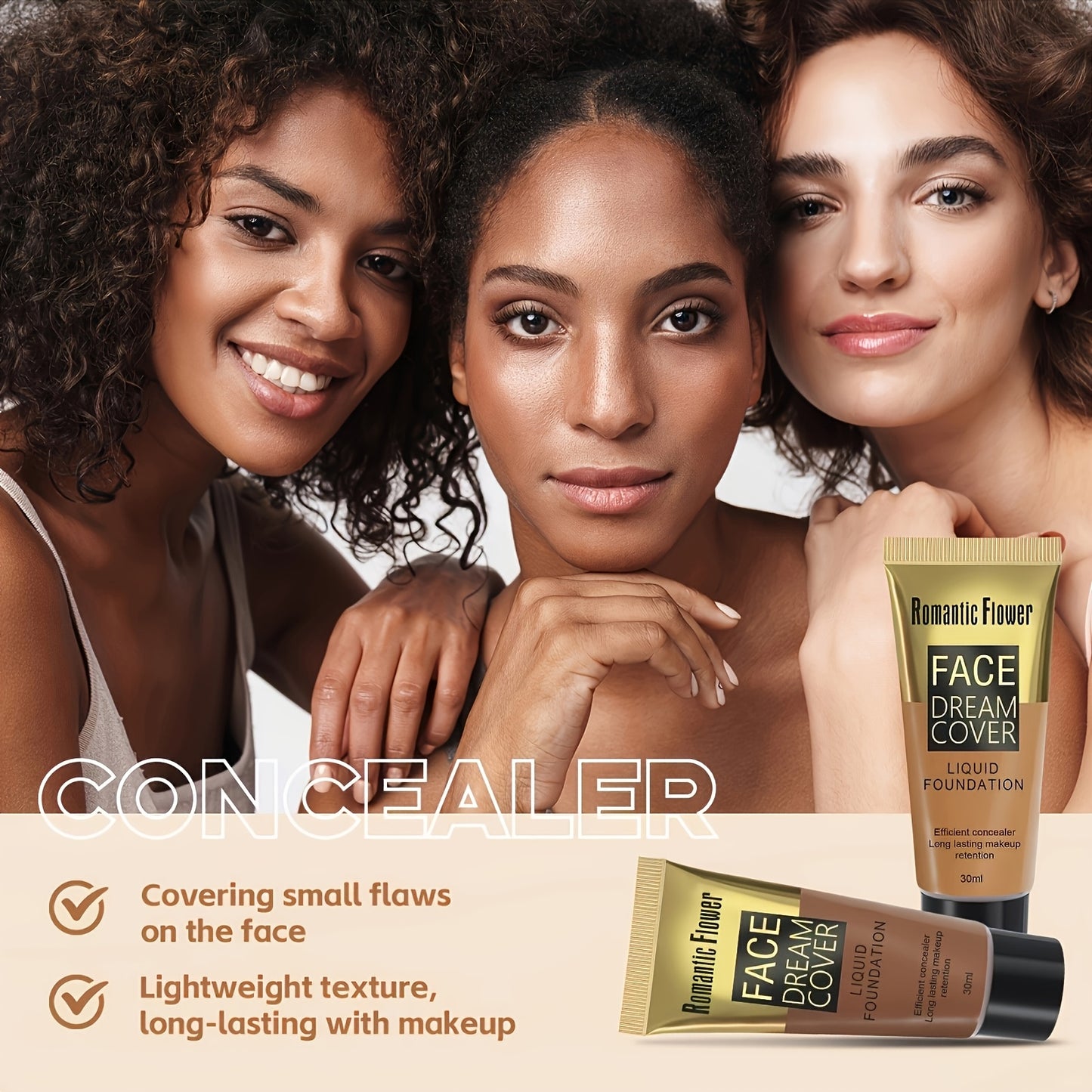 Romantic Flower Full Coverage Liquid Foundation
