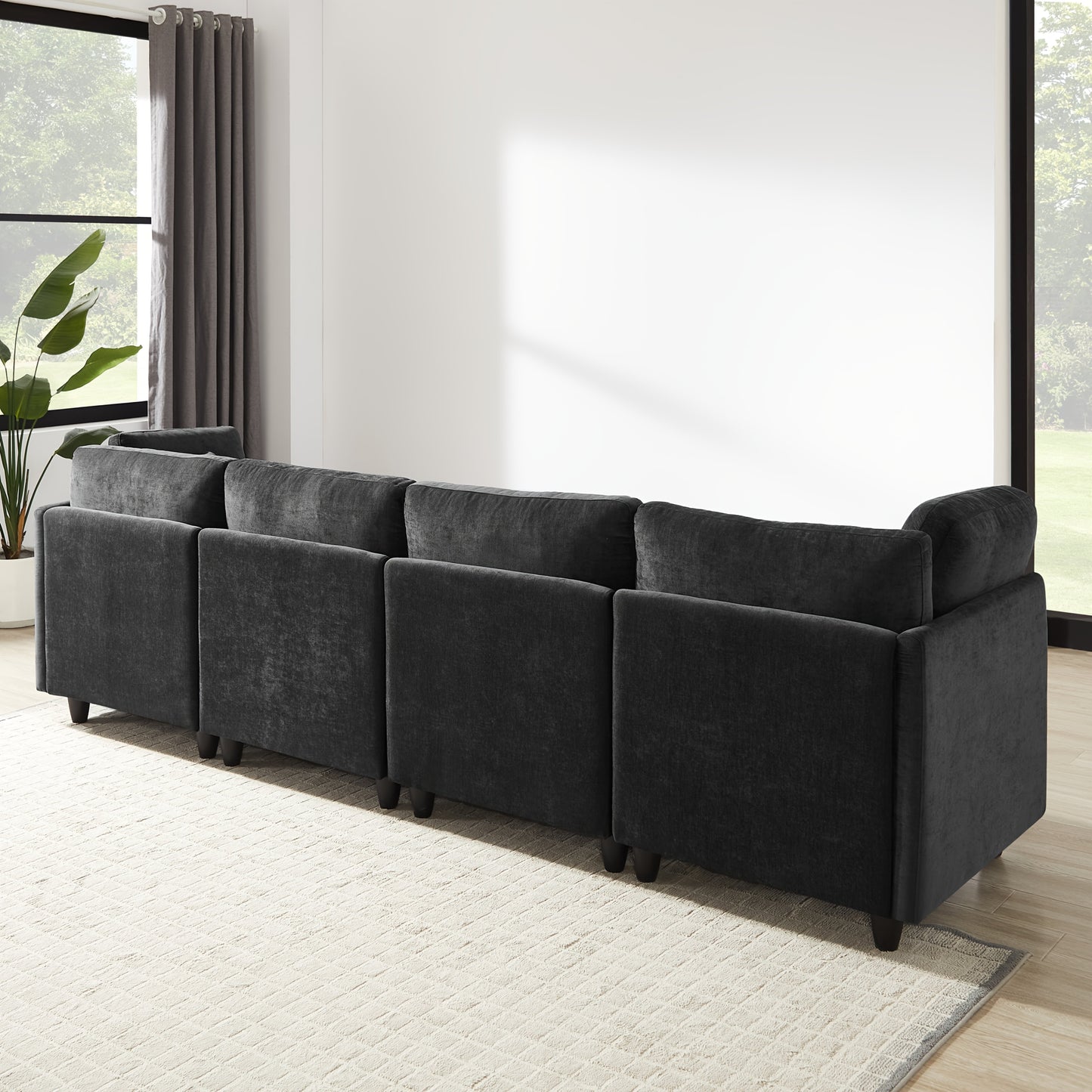 7-Seater Upholstered Sectional Sofa