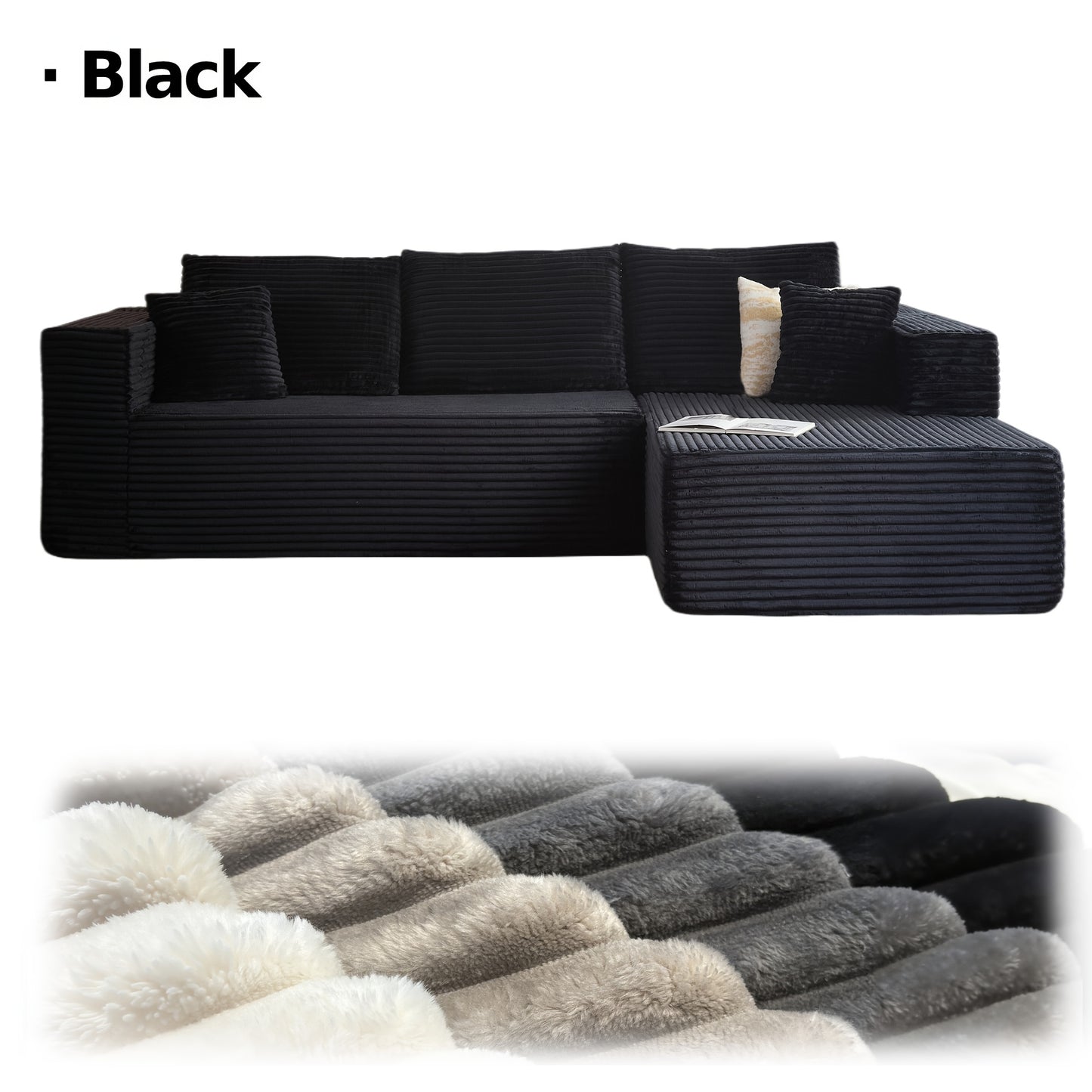 Oversized L Shaped Couch With Chaise No Assembly Required