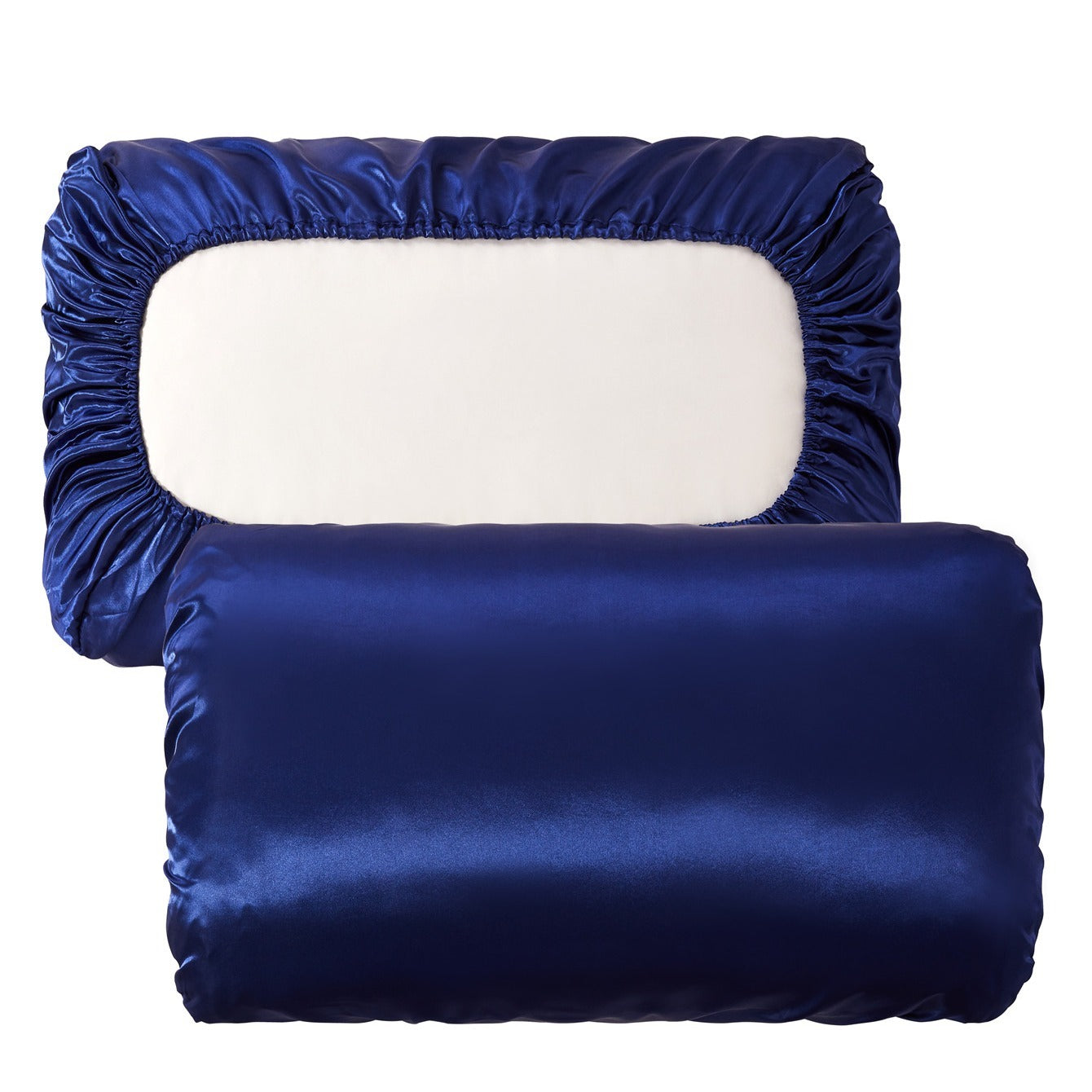 2pcs Soft And Breathable Satin Pillowcase With Elastic Cord