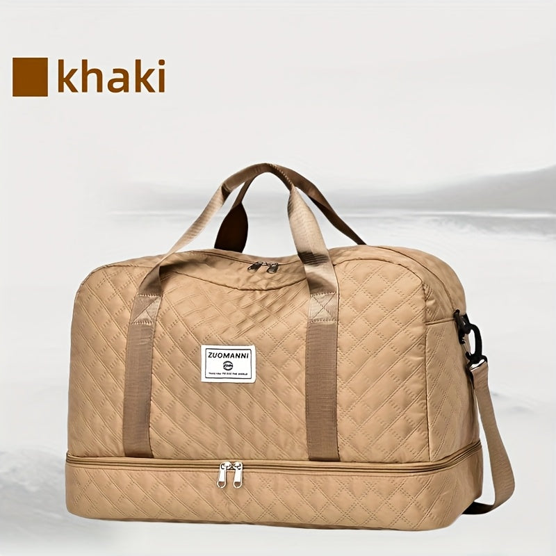 Large Capacity Lightweight Travel Tote Bag with Dry/Wet Separation