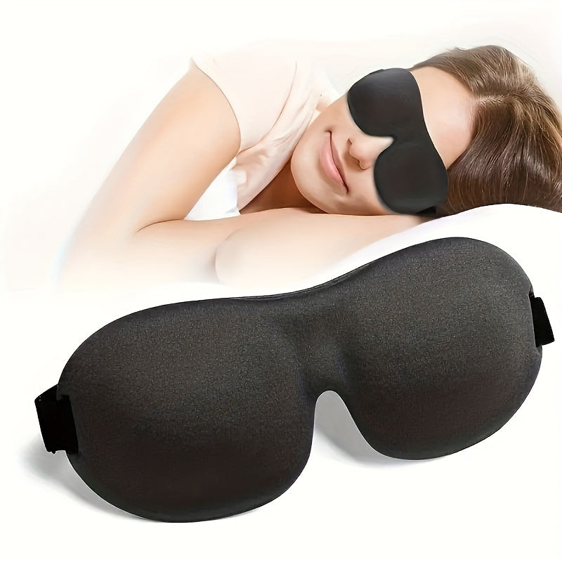 1/3/5/10 Pack Pure Black 3D Contoured Eye Mask