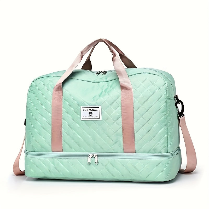 Large Capacity Lightweight Travel Tote Bag with Dry/Wet Separation