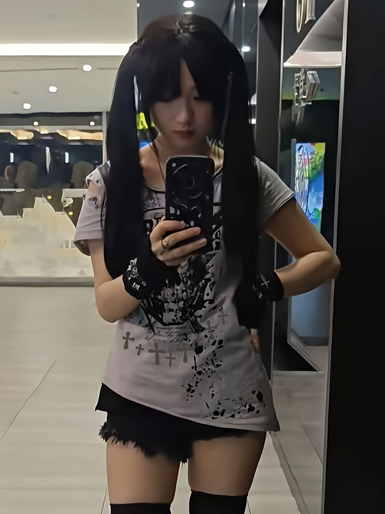 Spicy Y2K Japanese Vintage Skull Fitted T-Shirt