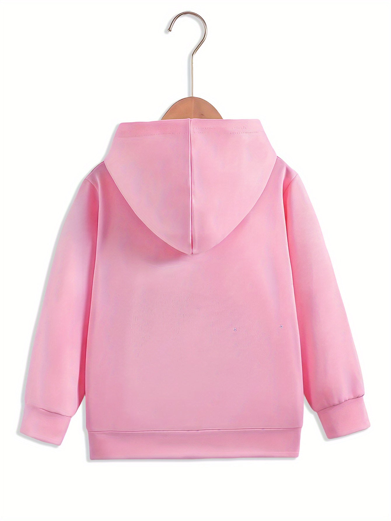 Girls' Autumn/Winter Hooded Sweatshirt with "I'm Literally Just a Girl" Print & Pink Bow
