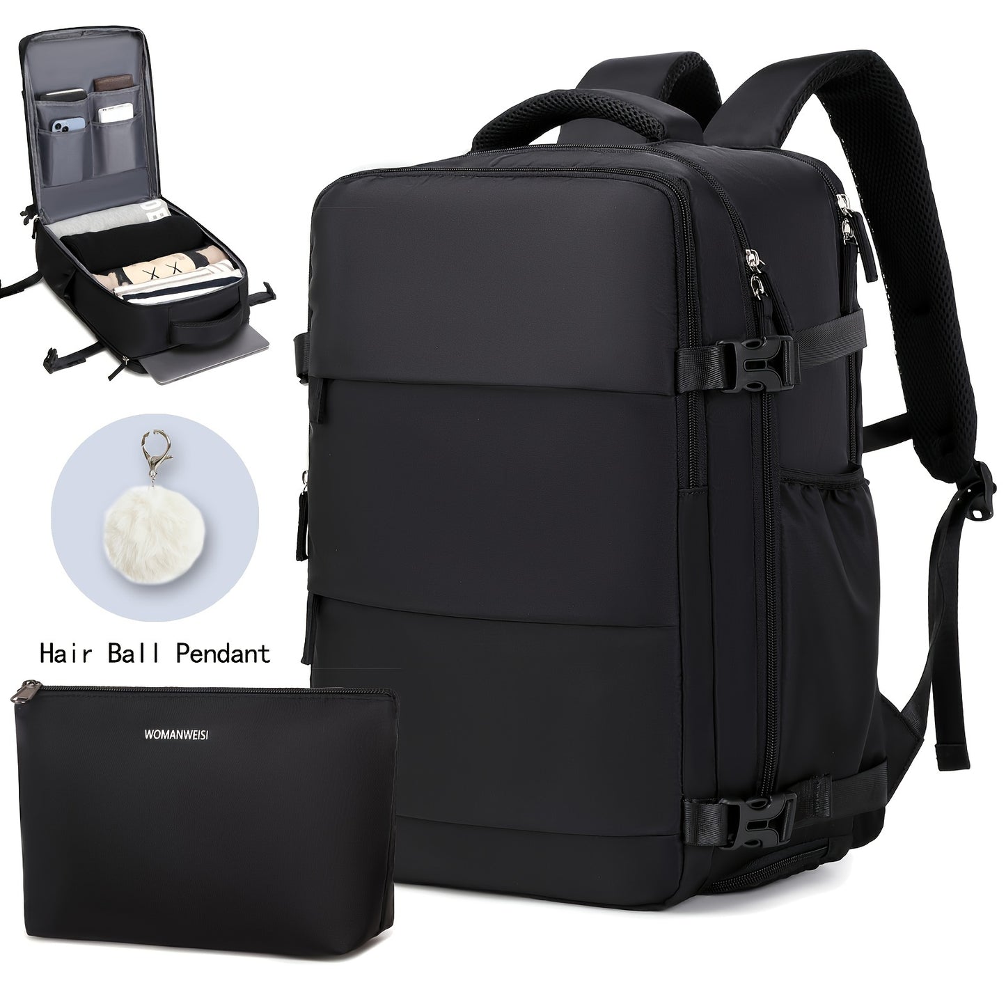 Airline-Approved 15" Laptop Travel Backpack for Women