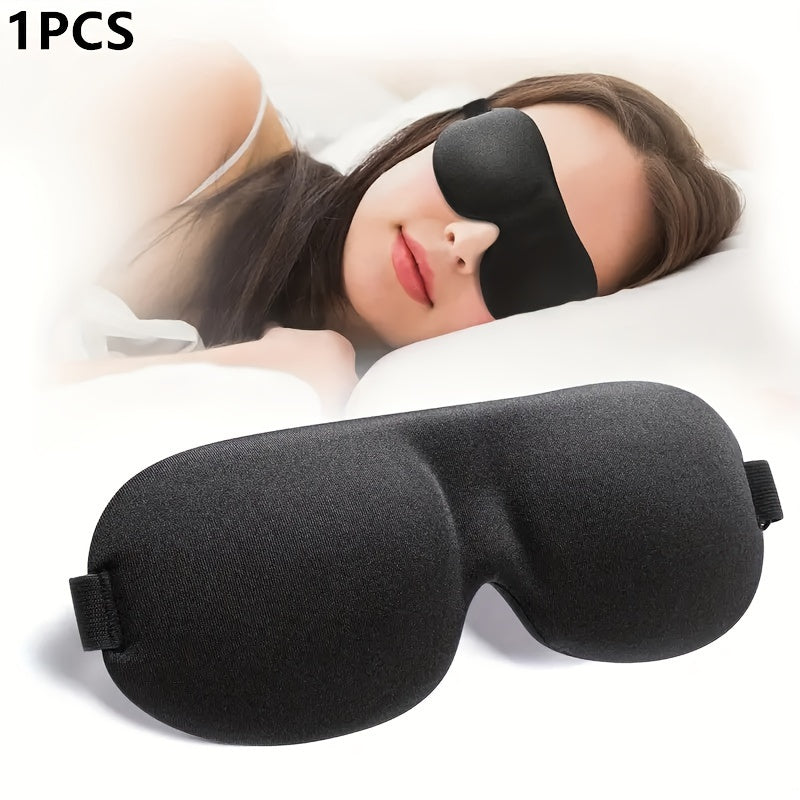 1/3/5/10 Pack Pure Black 3D Contoured Eye Mask