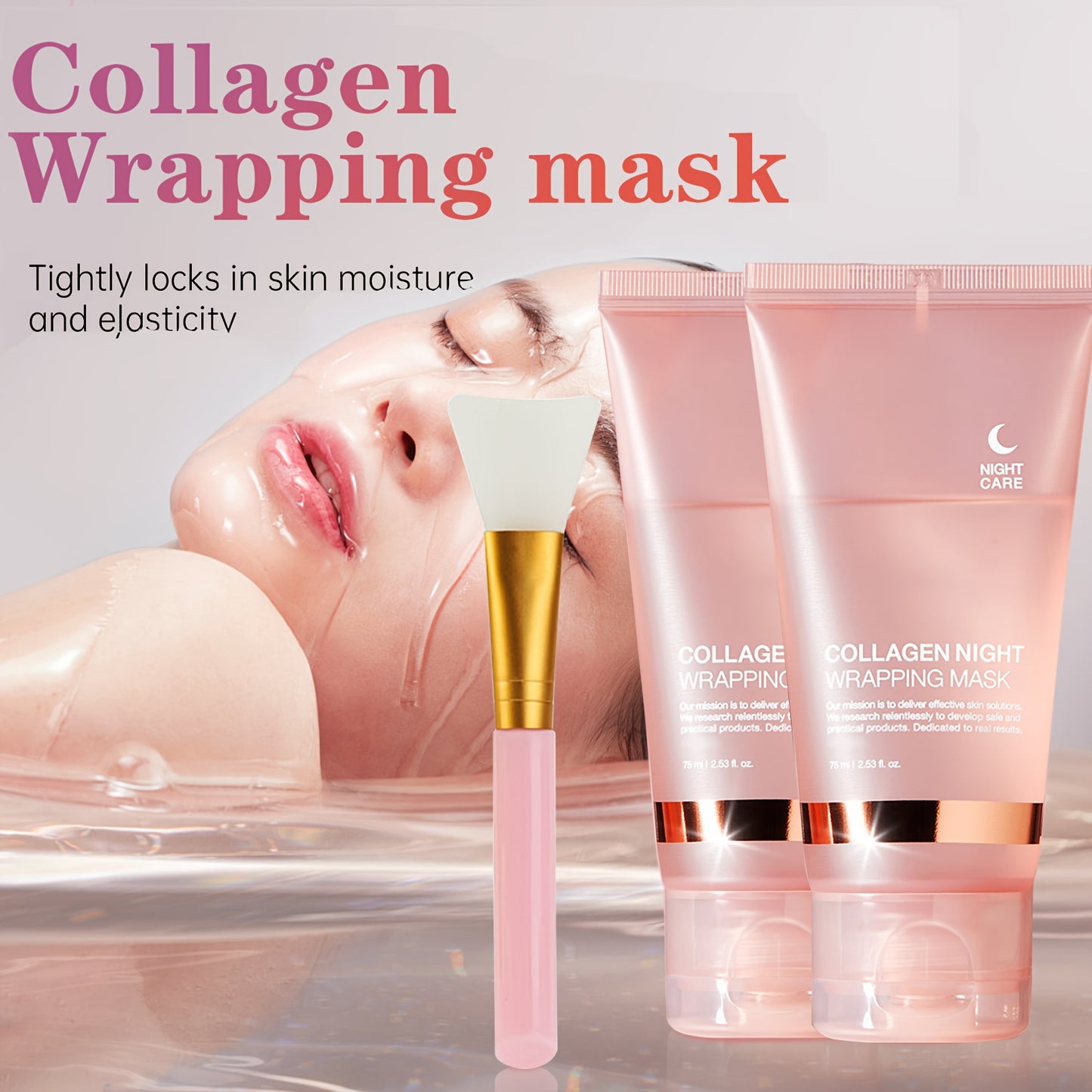 Collagen Night Wrap Mask with Jelly Brush