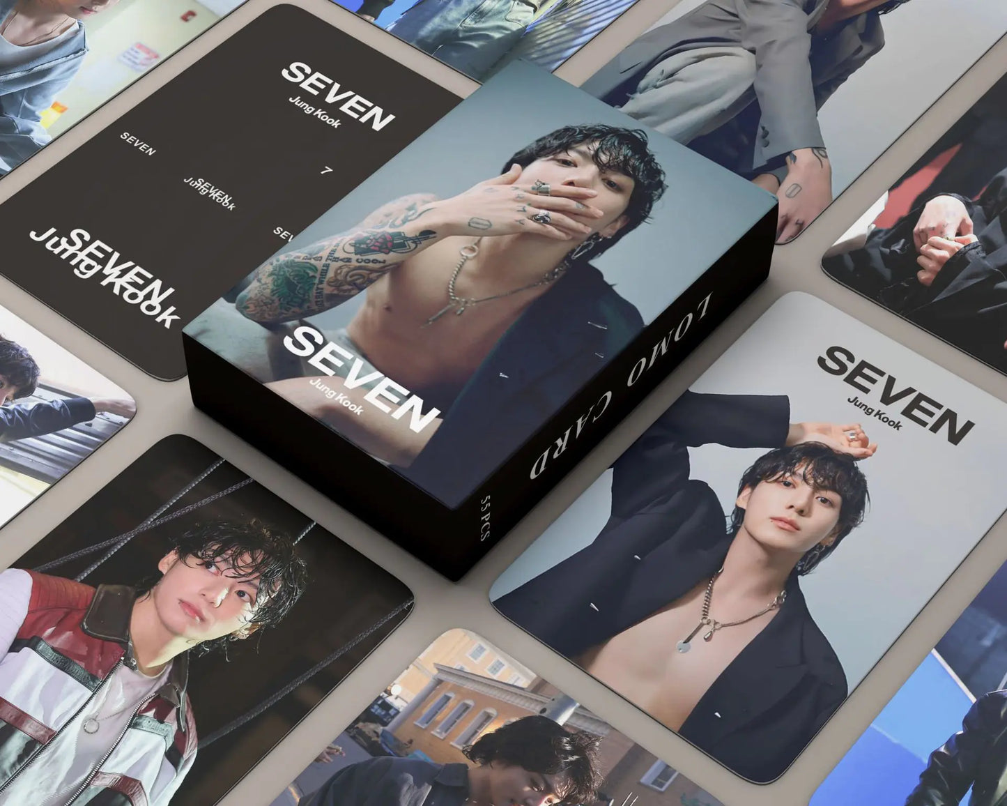 JungKook SEVEN Album Lomo Card Collection (55 Cards)
