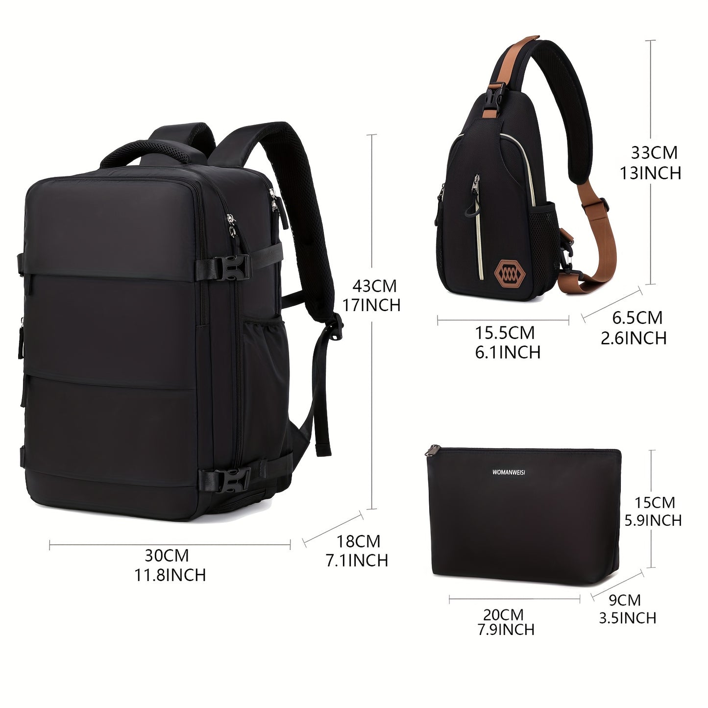 Airline-Approved 15" Laptop Travel Backpack for Women