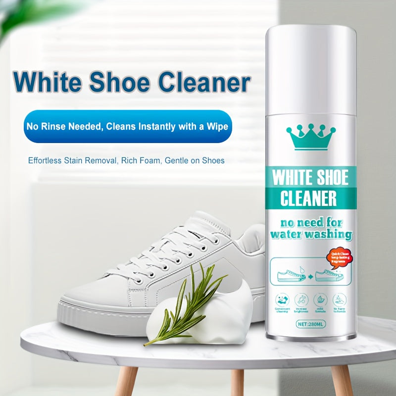 Effective White Shoe Cleaner - Stain Remover & Whitener For Sneakers, Canvas Shoes, And Synthetic Leather | Easy-to-Use, No-Rinse Formula