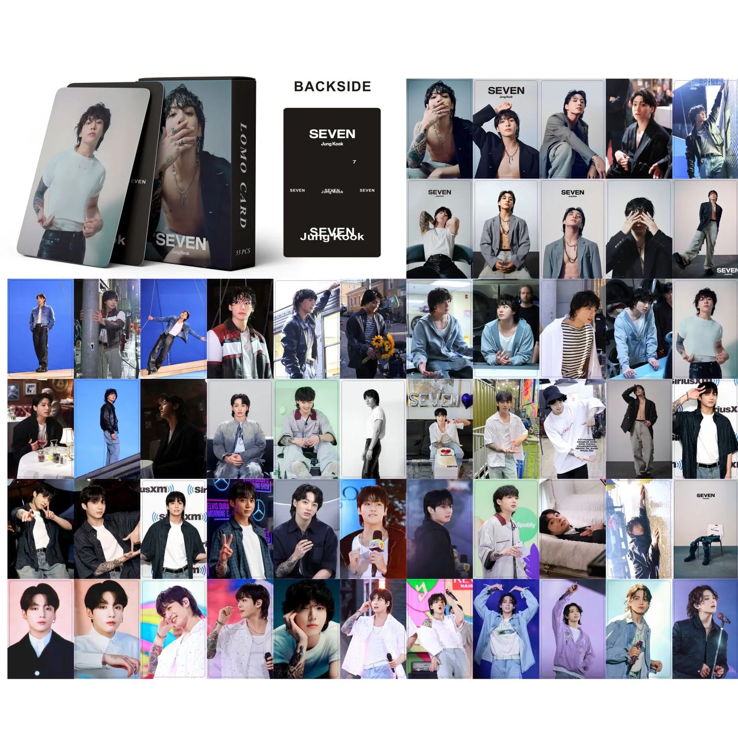 JungKook SEVEN Album Lomo Card Collection (55 Cards)