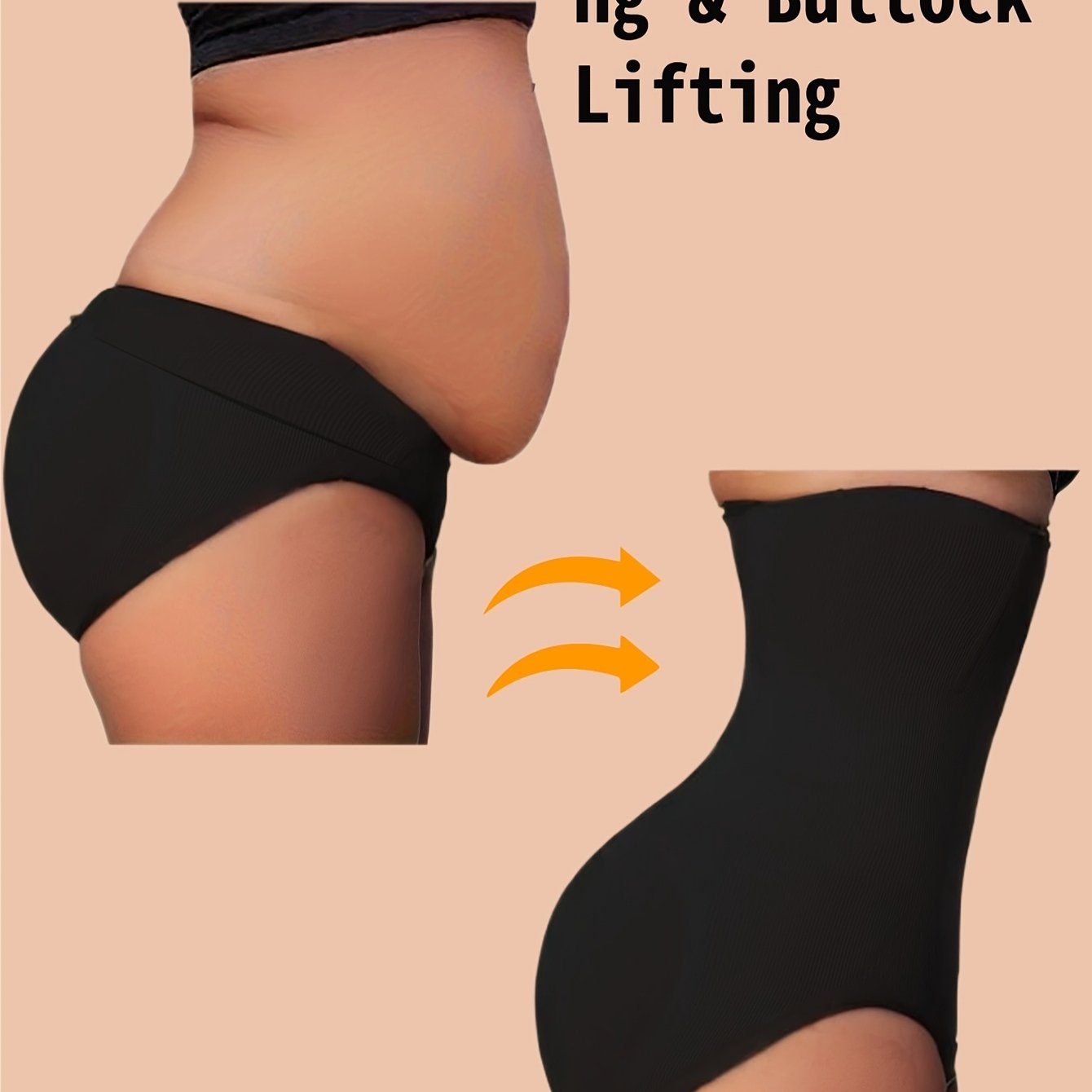 High-Waist Tummy Control Shapewear Panties for Women