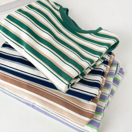 Children's Vintage Charlie Pom Pom Stripe T-shirt