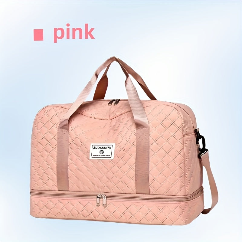 Large Capacity Lightweight Travel Tote Bag with Dry/Wet Separation
