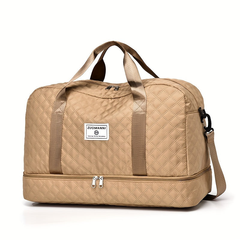 Lightweight Quilted Diamond Pattern Travel Backpack