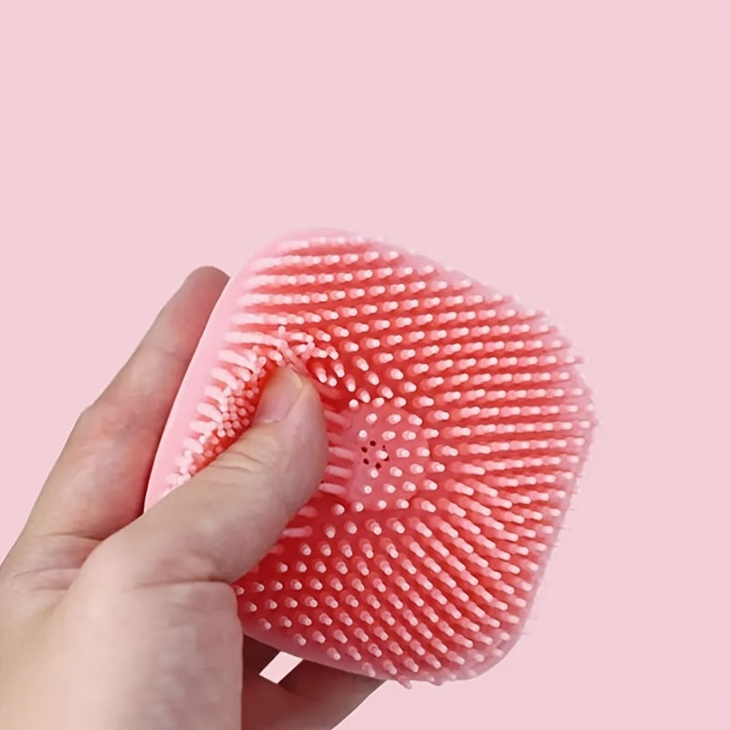 Soft Dog Bath Brush with Detachable Head & Soft Bristles