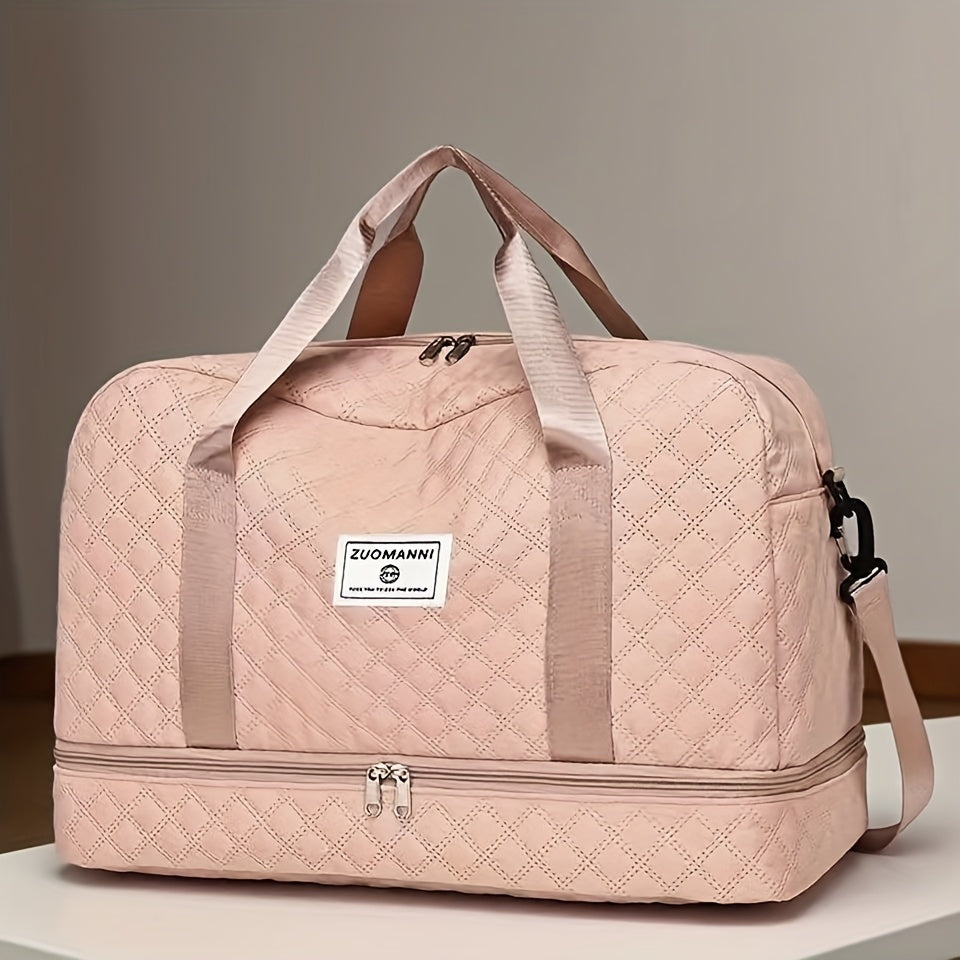 Large Capacity Lightweight Travel Tote Bag with Dry/Wet Separation