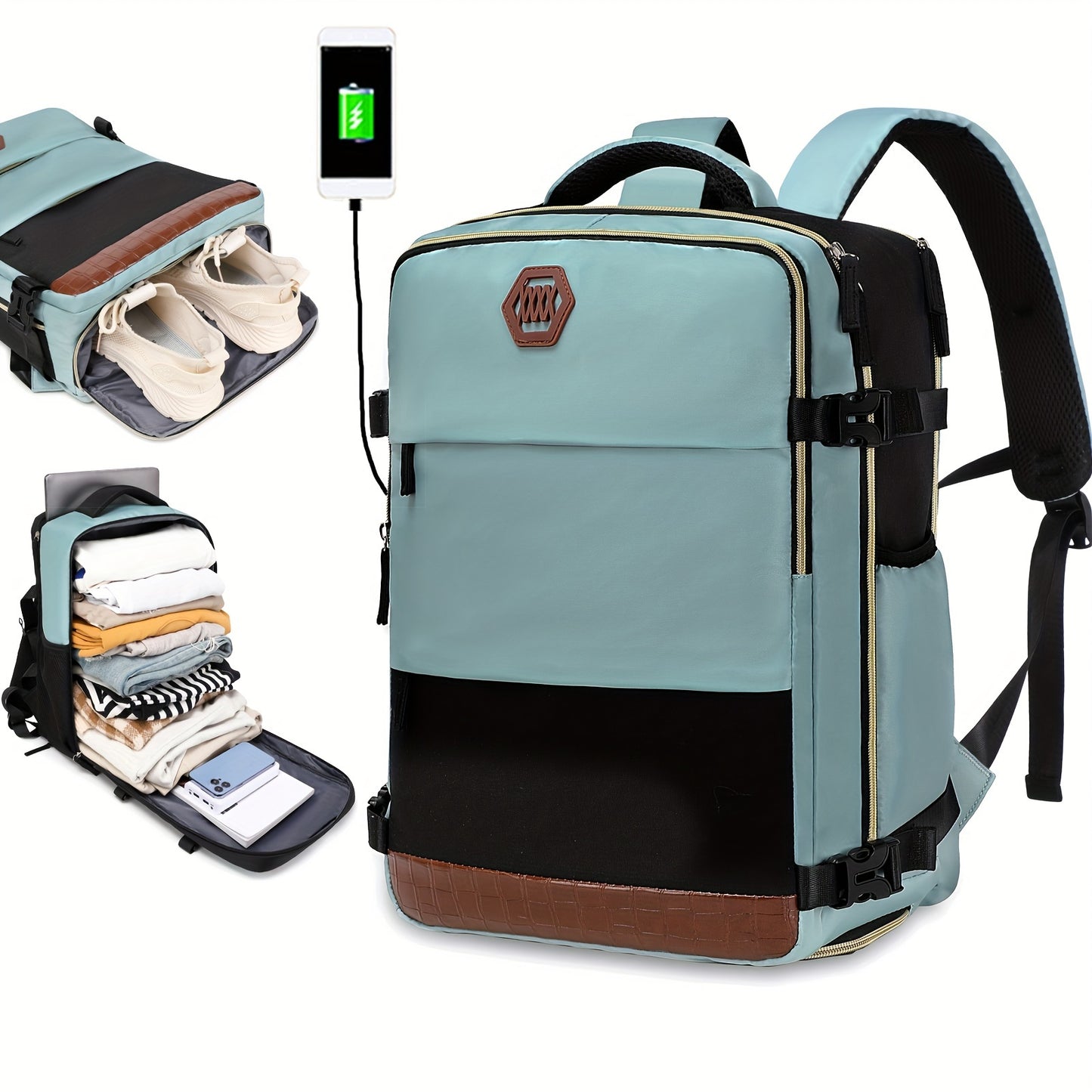Airline-Approved 15" Laptop Travel Backpack for Women