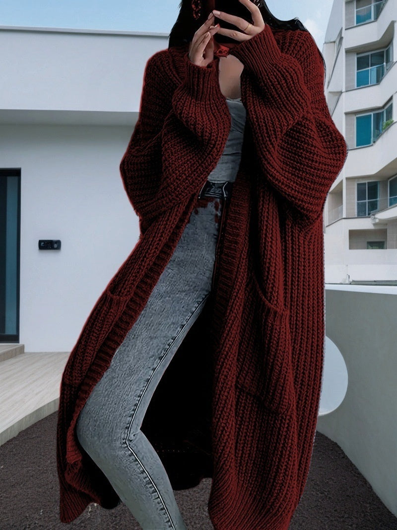 Women's Loose Autumn And Winter Long Knitted Cardigan