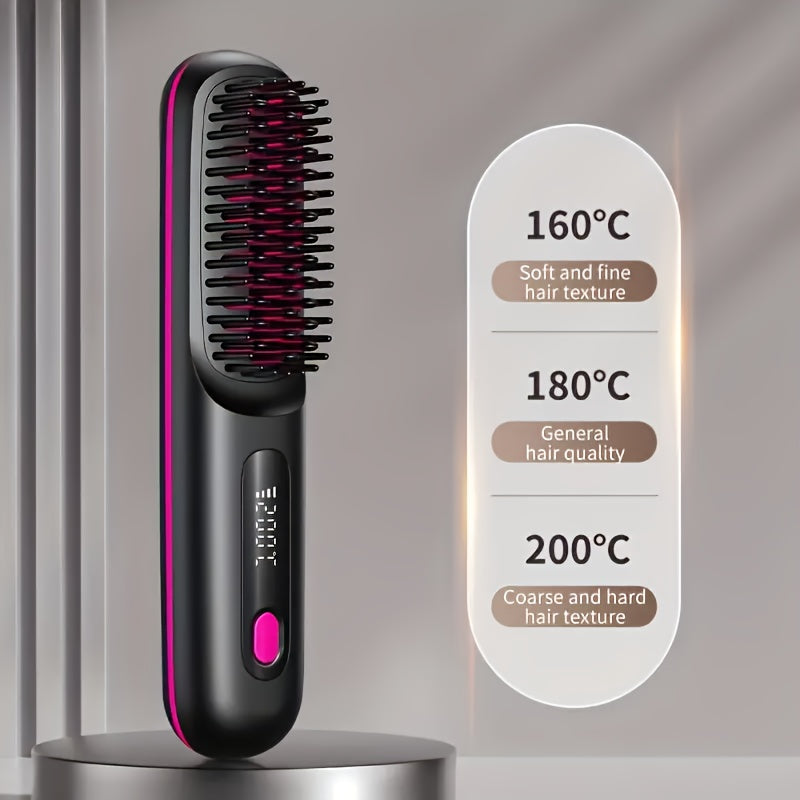 Portable Wireless Hair Straightener Comb