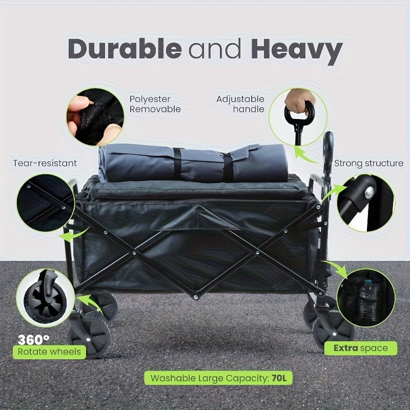 220/450/680 lb Capacity Heavy-Duty All-Terrain Folding Cart -